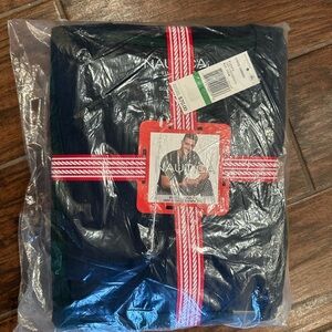 Nautica Dark Blue Men’s Sleepwear Set:  Short-Sleeve Tee and Flannel Pant, Large